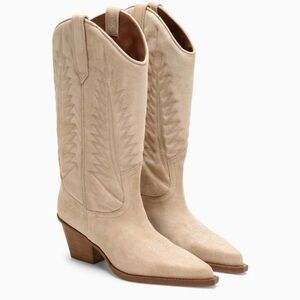 Paris Texas Texan Rosario Ecru Leather Boot Women
